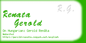 renata gerold business card